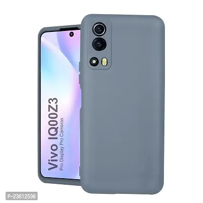 CoversKart Compatible with iQOO Z3 Ultra Slim Soft Silicone Back Cover | Inner Microfiber | Camera Protection Back Case (Grey)