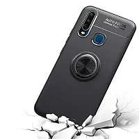 Coverskart? Shock Proof Sleek Rubberized AutoFocus with Beautiful Shockproof Ring Holder Stand Magnetic Aluminum Metal Case Cover Back Cover for VIVO Y17 (Black)-thumb2