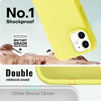 CoversKart? Liquid Silicone Back Cover for iPhone 11 | Shockproof Drop and Camera Protection | Soft Microfiber Inside| Silicone Bumper Case (Yellow)-thumb4