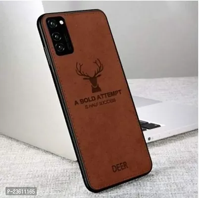 Coverskart (TM) Deer Cloth Canvas Texture Fabric Leather Case for Samsung Galaxy S10 lite (2020 (Brown)-thumb0