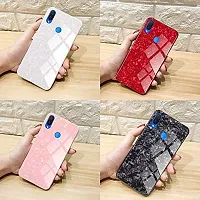 Coverskart Luxurious Marble Pattern Bling Shell Back Glass Case Cover with Soft TPU Bumper for Xiaomi Redmi Note 7pro/ Redmi Note 7/ Redmi Note 7, (Blue)-thumb4