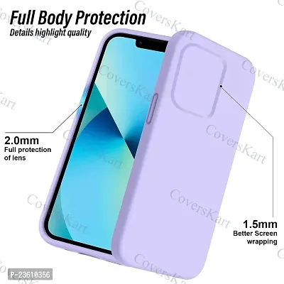 CoversKart Compatible with iQOO Z3 Ultra Slim Soft Silicone Back Cover | Inner Microfiber | Camera Protection Back Case (Light Purple)-thumb2