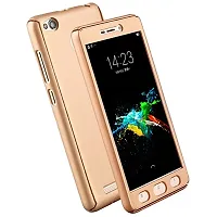 AEMA? Original 100% 360 Degree Oppo F5 Front Back Cover Case with Tempered Gold-thumb2