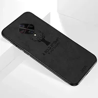 Coverskart (TM) for Vivo S1 Pro Deer Cloth Canvas Texture Fabric Leather Case for (Vivo S1 Pro, Black)-thumb4