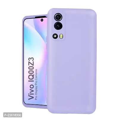 CoversKart Compatible with iQOO Z3 Ultra Slim Soft Silicone Back Cover | Inner Microfiber | Camera Protection Back Case (Light Purple)