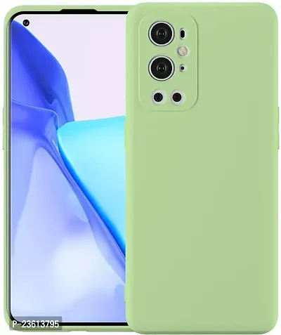 CoversKart Compatible with OnePlus 9 Pro 5G Ultra Slim Soft Silicone Back Cover | Inner Microfiber | Camera Protection Back Case (Parrot Green)
