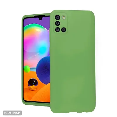 CoversKart Compatible with Samsung Galaxy A31 Ultra Slim Soft Silicone Back Cover | Inner Microfiber | CameraRtection Back Case (Parrot Green)-thumb0