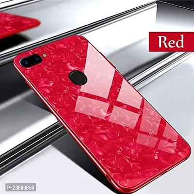 Coverskart Luxurious Marble Pattern Bling Shell Back Glass Case Cover with Soft TPU Bumper for Samsung Galaxy S8 (One Plus 5T, Red)-thumb2