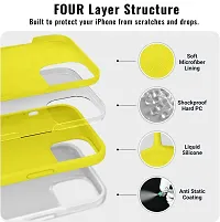 CoversKart? Liquid Silicone Back Cover for iPhone 11 | Shockproof Drop and Camera Protection | Soft Microfiber Inside| Silicone Bumper Case (Yellow)-thumb3