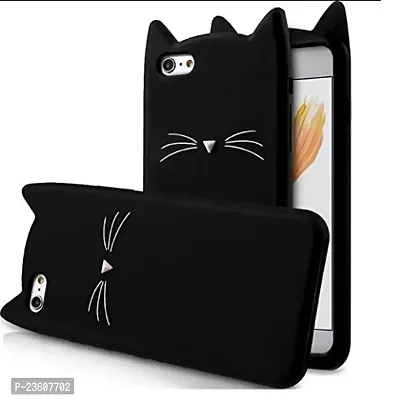 ae mobile accessorize 3D Cute Cat Beard Silicone Case Cover For iPhone 7 Plus (Black)