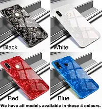 Coverskart for Xiaomi Redmi 8A Luxurious Marble Pattern Bling Shell Back Glass Case Cover with Soft TPU Bumper for Xiaomi Redmi 8A, (Black)-thumb4