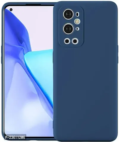 CoversKart Compatible with OnePlus 9 Pro 5G Ultra Slim Soft Silicone Back Cover | Inner Microfiber | Camera Protection Back Case (Blue)