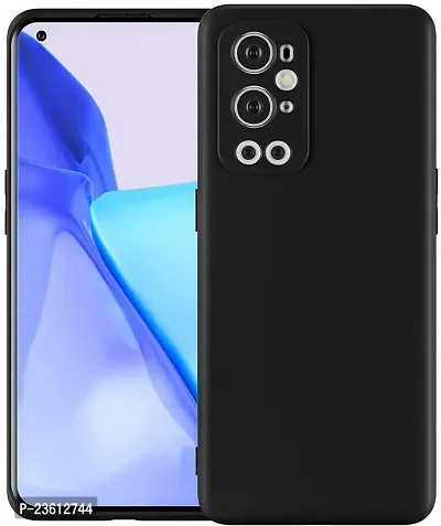 CoversKart Compatible with OnePlus 9 Pro 5G Ultra Slim Soft Silicone Back Cover | Inner Microfiber | Camera Protection Back Case (Black)
