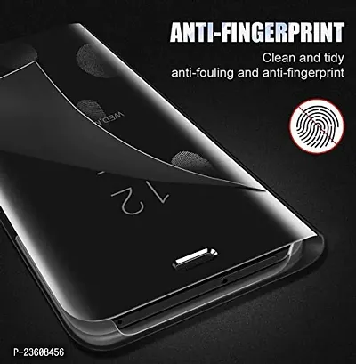 Coverskart Mirror Flip Cover Semi Clear View Smart Cover Phone S-View Clear, Kickstand FLIP Case for VIVO V9 Black-thumb4