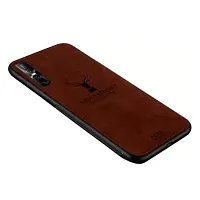 Coverskart (TM) Deer Cloth Canvas Texture Fabric Leather Case for VIVO V15 PRO (Brown)-thumb4