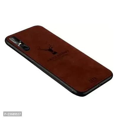 Coverskart (TM) Deer Cloth Canvas Texture Fabric Leather Case for VIVO V15 PRO (Brown)-thumb5