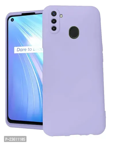 CoversKart Compatible with Samsung Galaxy M11 Ultra Slim Soft Silicone Back Cover | Inner Microfiber | CameraRtection Back Case (Lightpurple)-thumb0