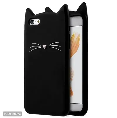 Coverskart ?[3D Cartoon Series] (Black) 3D Cute Cat Beard Silicone Case Cover Lovely Mobile Shell for Real Me 1