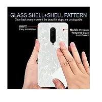 Coverskart Luxurious Marble Pattern Bling Shell Back Glass Case Cover with Soft TPU Bumper for Poco X2 (White)-thumb2