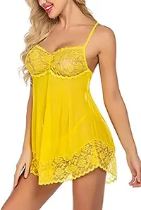 Women's Blended Solid Midi Babydoll-thumb2