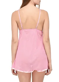 new blue eyes Women's Polyester Above Knee Nighty Dress with G String for Honeymoon (NBE0138, Pink, Free Size)-thumb4
