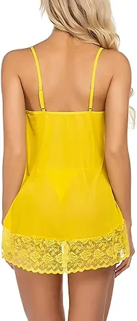 Women's Blended Solid Midi Babydoll-thumb1