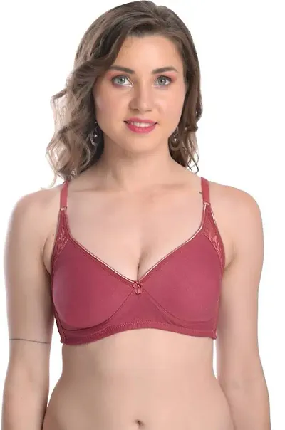 Vastans Mold Women T-Shirt Non Padded Bra (36, Pink)