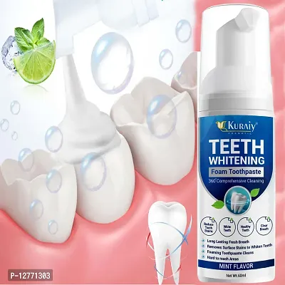 KURAIY Safe Teeth Whitening Oral Hygiene Breath Dental Tool Teethaid Mouthwash Mouth Wash Teeth Mousse Toothpaste Whitening Foam-thumb0