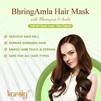 KURAIY BHRING AMLA Hair Mask for Dry Damaged Hair Smoothing Curly Hair Care Protein Brighten Moisturizing Repair PACK OF 1-thumb1