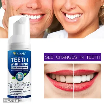 KURAIY 100% Toothpaste Whitening Foam Natural Mouth Wash Mousse Teeth Whitening Teethpaste Oral Hygiene Breath Dental Tool-thumb0