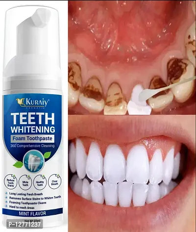 KURAIY Teeth Whitening Oral Hygiene Breath Dental Tool Teethaid Mouthwash Mouth Wash Teeth Mousse Toothpaste Whitening Foam-thumb0