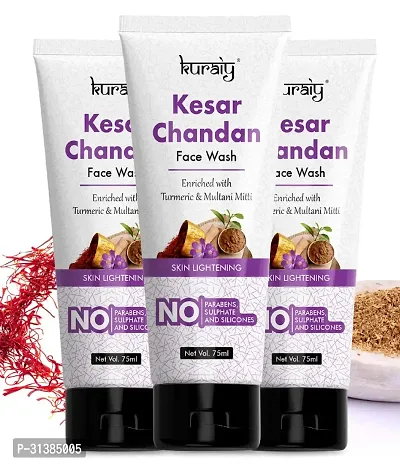 Kuraiy Kesar Chandan Skin Lightening  Tan Removal Face Wash Pack of 3-thumb0