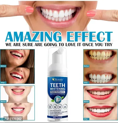 KURAIY New Toothpaste Whitening Foam Natural Mouth Wash Mousse Teeth Whitening Teethpaste Oral Hygiene Breath Dental Tool 60ml-thumb0