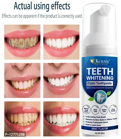 KURAIY Pure Toothpaste Whitening Foam Natural Mouth Wash Mousse Teeth Whitening Teethpaste Oral Hygiene Breath Dental Tool-thumb0