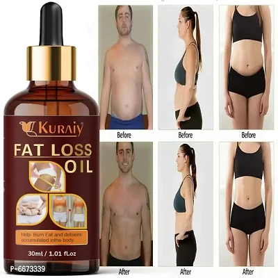 Kuraiy Premium Fat Loss Oil - A Belly fat reduce oil/ weight loss massage oil/ fat burner oil for women/ slimming oil (30 ml)-thumb0
