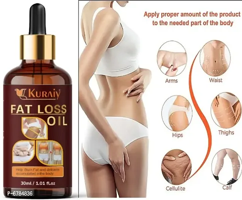 Kuraiy Fat Loss Oil, Drainage Oil 30ml Belly Natural Drainage Ginger Oil Essential Relax Massage Liquid, Belly and Waist Stay Perfect Shape