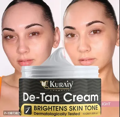 KURAIY De-Tan Body and Face Tan Removal Cream With Milk and Honey Extract  (50 g)-thumb0