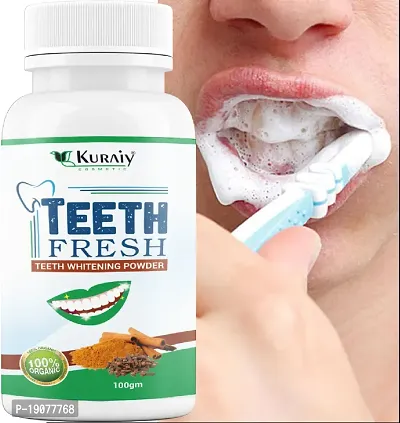 KURAIY Teeth Whitening Powder Remove Plaque Stains Toothpaste Fresh Breath Oral Hygiene Dentally Tools Teeth Care Remove Tartar-thumb3