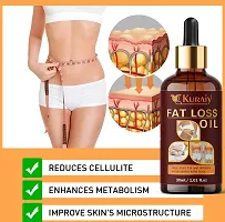 KURAIY Best Fat Loss Oil, Drainage Oil 30ml Belly Natural Drainage Ginger Oil Essential Relax Massage Liquid, Belly And Waist Stay Perfect Shape-thumb1