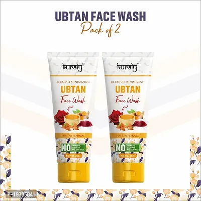 KURAIY 100% Safe Ubtan Face Wash Natural Moisturizing Facial Cleanser Daily Face wash PACK OF 2