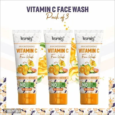 KURAIY 100% Safe Vitamin C  Facial Cleaner Dry Skin Face Wash Cleanser Moisturizingnbsp; PACK OF 3