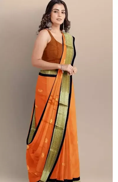 Best Selling Cotton Silk Saree with Blouse piece 