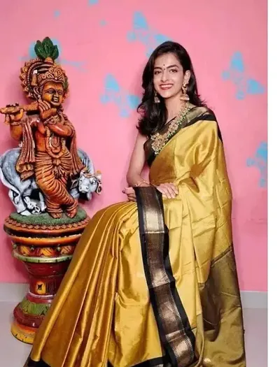 Alluring Cotton Silk Saree with Blouse piece 