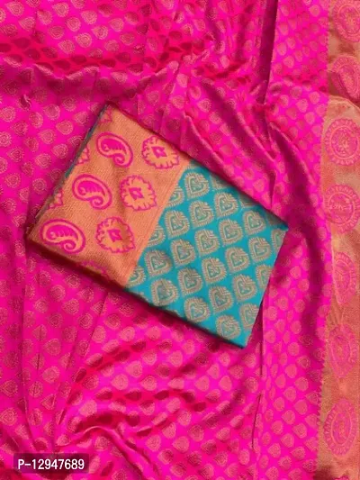 Classic Art Silk Jacquard Saree With Blouse Piece-thumb4