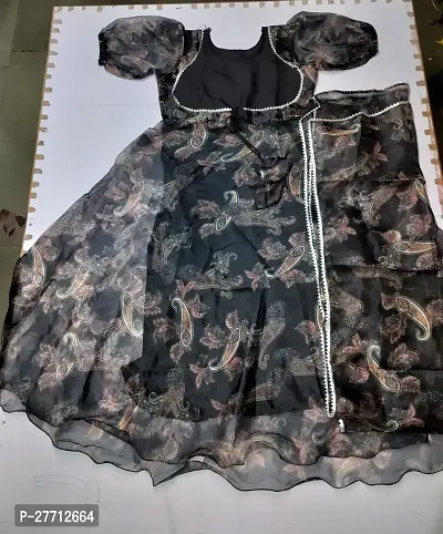 Black Color Organza Gowns-thumb2