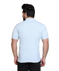 E-MAX Summer Casual Wear Breathable Fabric Half Sleeve Solid Polo T-Shirt for Men's-thumb1