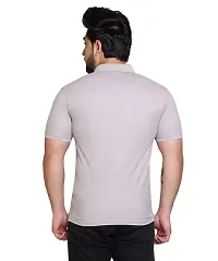 E-MAX Summer Casual Wear Breathable Fabric Half Sleeve Solid Polo T-Shirt for Men's-thumb1