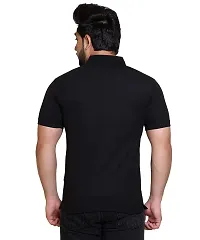 E-MAX Summer Casual Wear Breathable Fabric Half Sleeve Solid Polo T-Shirt for Men's-thumb1