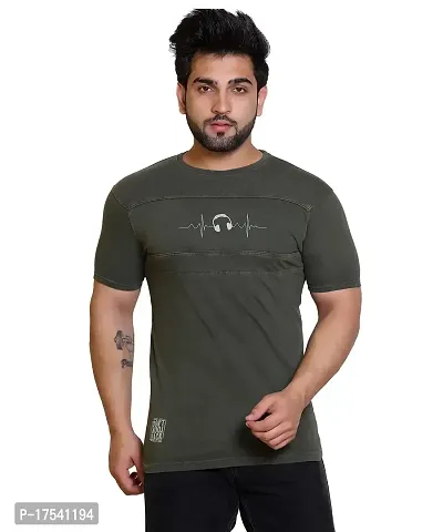 E-MAX Summer Casual Wear 100% Cotton Half Sleeve Round Neck T-Shirts for Men's