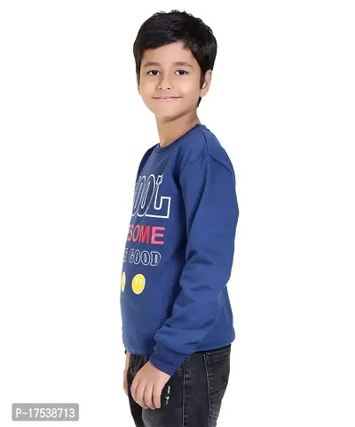 E-MAX Winter Casual Wear Trendy Printed Round Neck Sweatshirt for Kids-thumb3